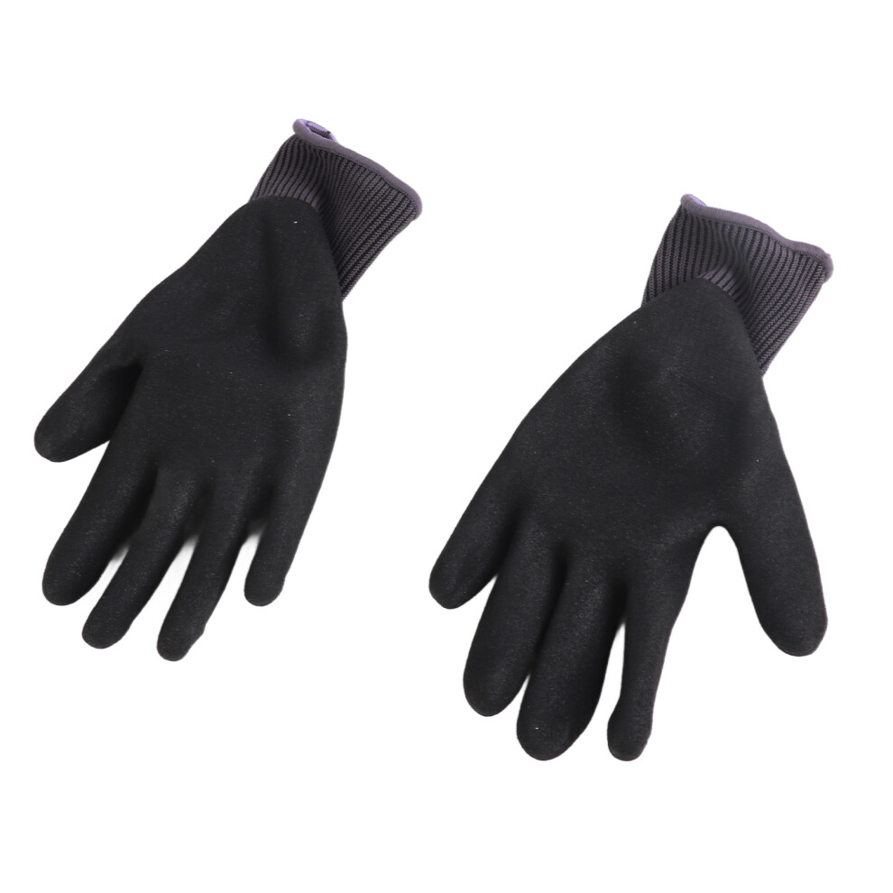 Comfortable Black Gray Nitrile Work Gloves For Various Applications - 1 Pair 9391358312602