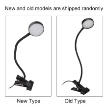 Tragbare USB-Schreibtischlampe für Augenbrauen-Tätowierung und Schönheitsarbeiten, Schwarz