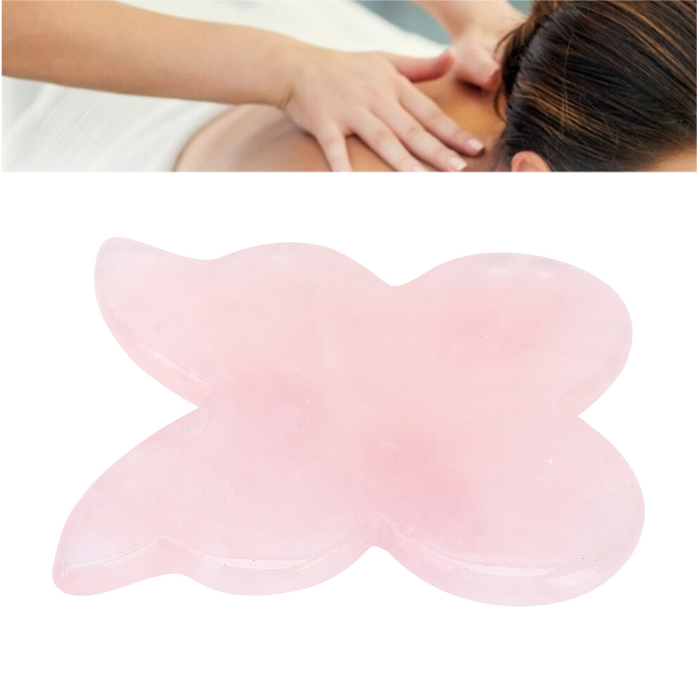 Pink Rose Quartz Guasha Board for Facial Sculpting and Massage