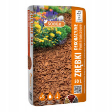Dekorative træflis orange 50L