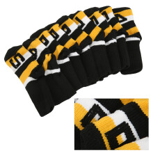 Knitted Golf Club Iron Head Covers Set, Black, Protects Clubs