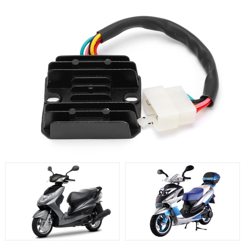 Gy6 125Cc 150Cc Scooter Voltage Regulator Rectifier With 5-Wires Plug Easy Fit 4951358318056