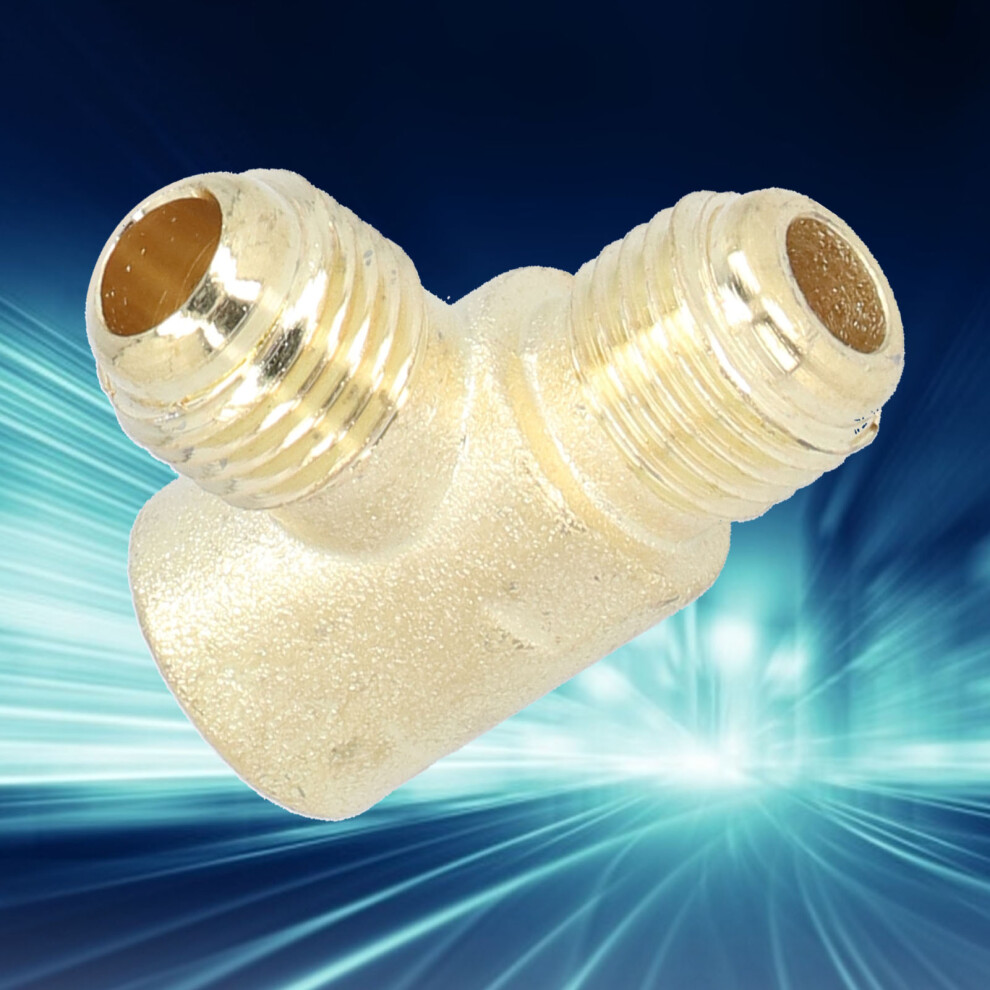 2Pcs Oil-Free Air Compressor Tee Adapter, 12Mm & 13Mm Threaded Pipe Connectors 4611358318806