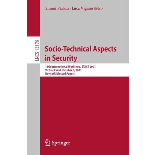 SocioTechnical Aspects in Security Paperback Book