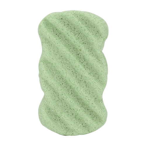 Éponge Konjac pour le visage - verte, portable et lavable 1
