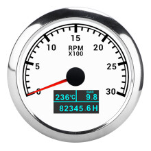 Wasserfester 3-in-1 Zeiger-Tachometer für Auto/Boot, IP67, 9-32V