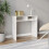 (Oak) Minimalist Writing Desk with Storage Compartments 6