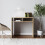 (Oak) Minimalist Writing Desk with Storage Compartments 4
