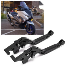 CNC-Aluminium verstellbarer Brems- und Kupplungshebel für Yamaha TMAX 530 12-19 Schwarz