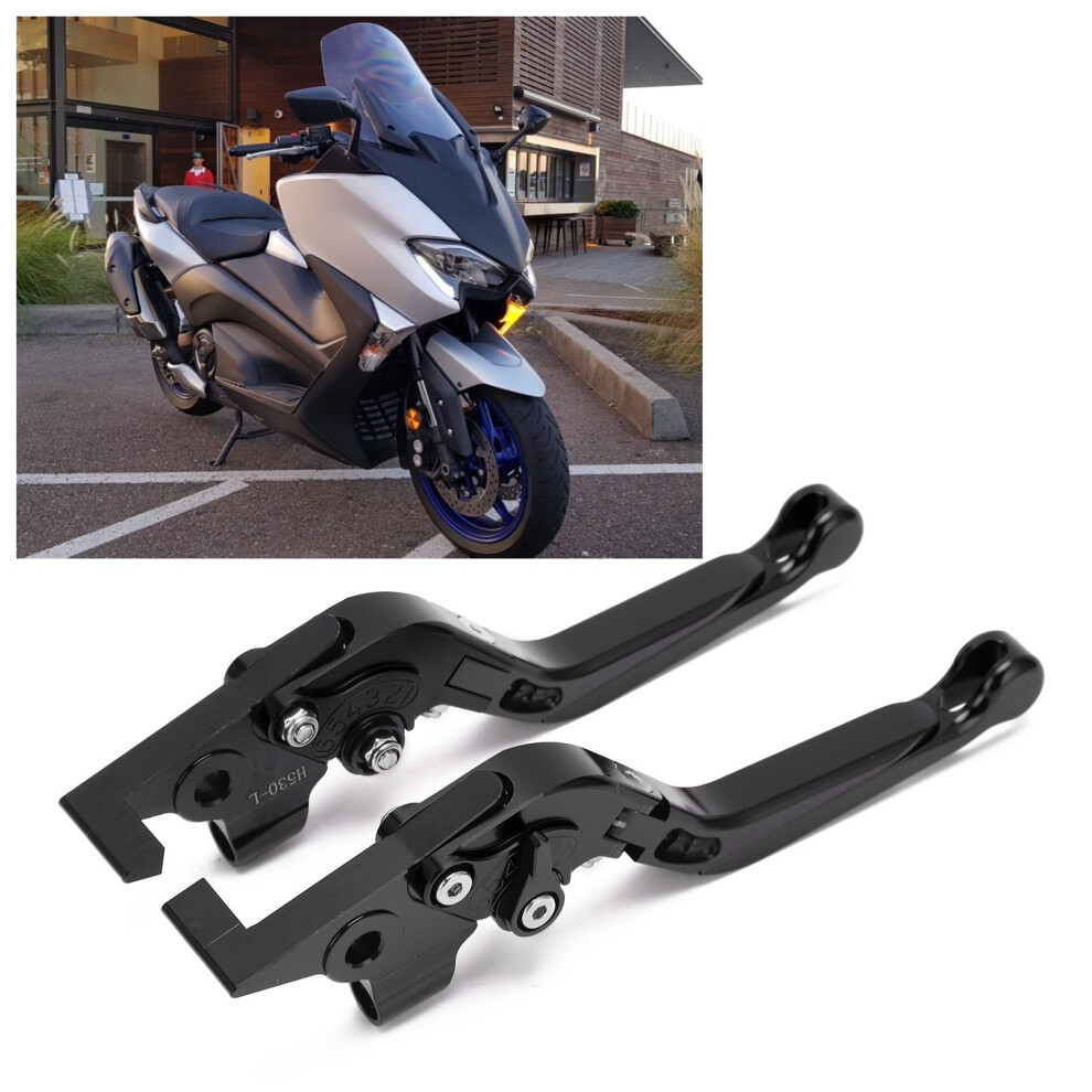 Motorcycle Clutch Brake Lever Cnc Aluminum For Yamaha Tmax 530 Black 8191358325944