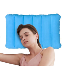 Inflatable Seat Cushion For Air Travel Portable Rest Cushion Light Blue For Park Plane Stadium Car Wheelchair On The Go
