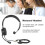 Casque monoaural USB/3.5mm, micro à réduction de bruit, ABS 5