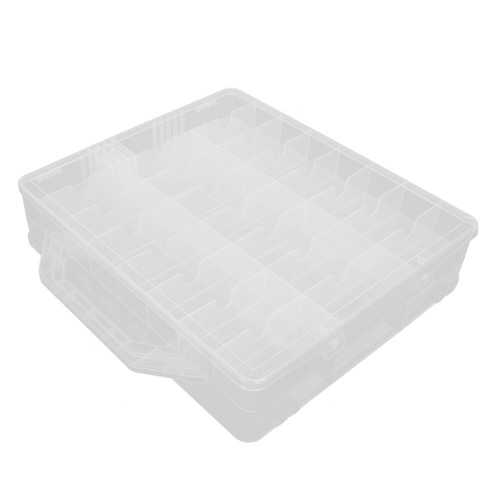 Transparent Nail Polish Storage Case for 48 Bottles, Adjustable Dividers