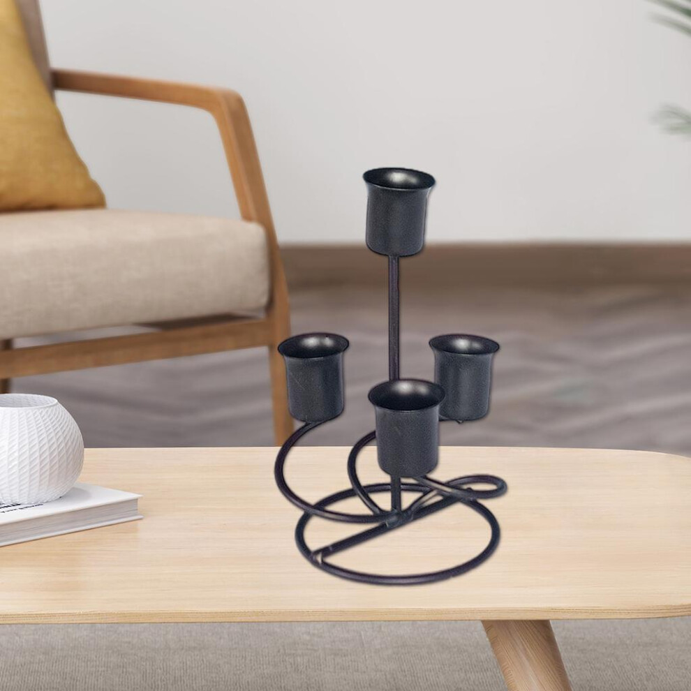 (Black) Elegant Candlestick Holders for Wedding Home Dinner Decor European-image-OPC-PMRWFGF-NEW