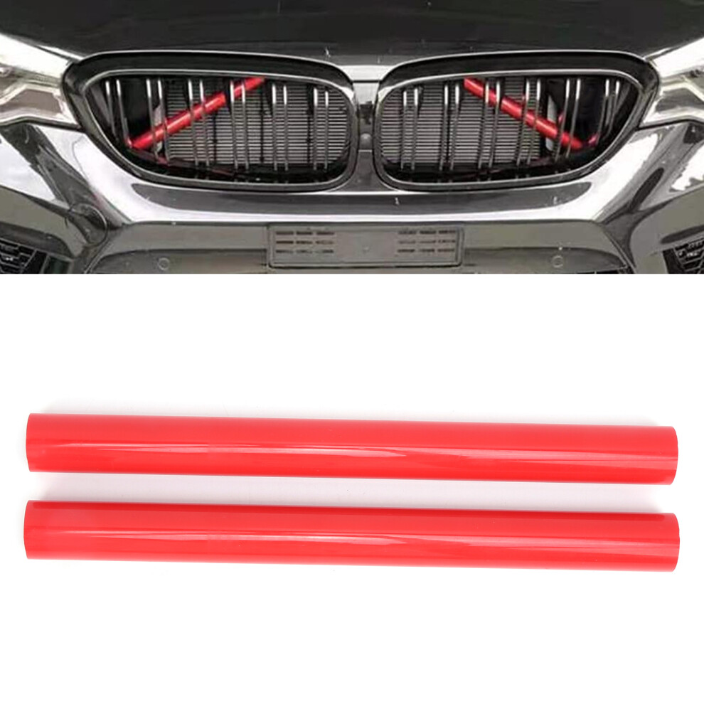 Durable 2Pcs Grille Stripe Trim For F20 F22 F30 G30 Series Cars Red 7681358329475