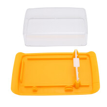 2-in-1 Rechteckige Butter- & Käseaufbewahrungsbox Gelb, 20x11,5x5,5 cm