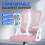 （Pink）Swivel Computer Chair with Armrest 3