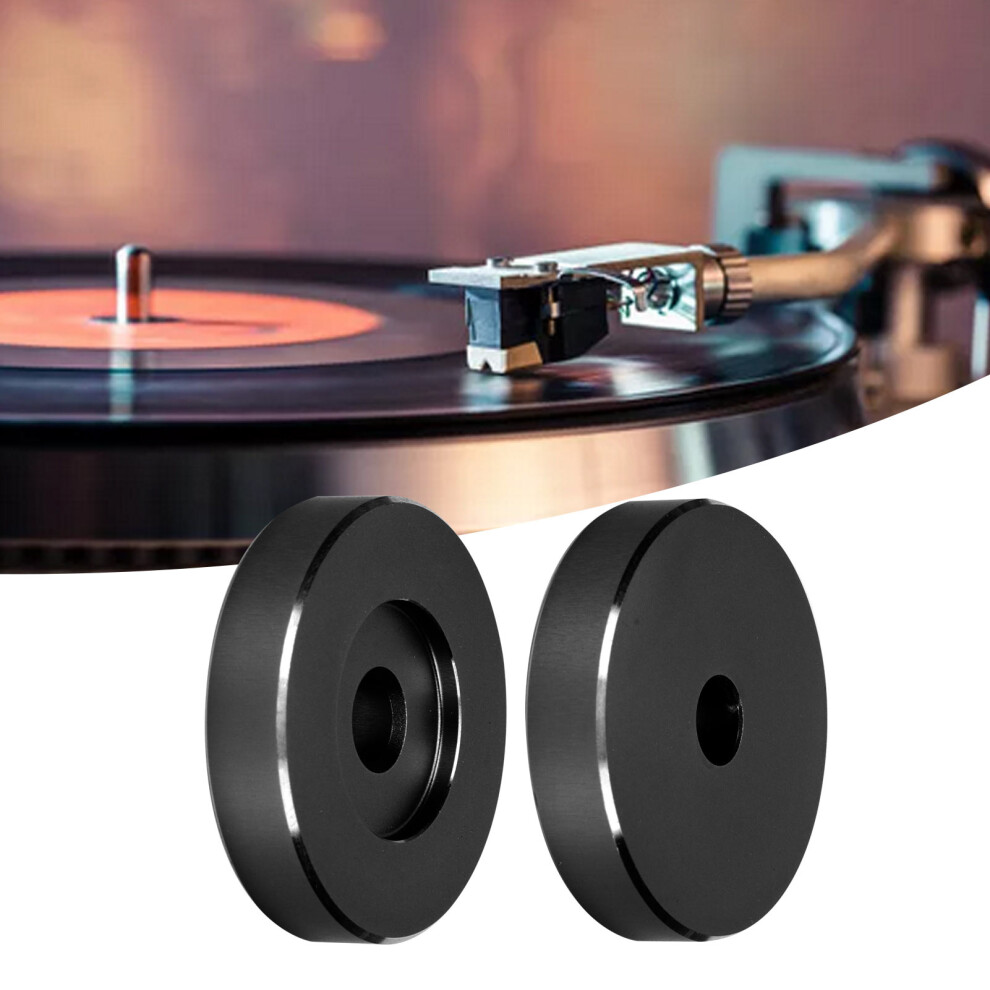 45 Rpm Record Large Hole Adapter For Turntables Vinyl Conversion Clamp Black 7641358331724