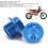 2pcs M18x1.5 Aluminum Front Wheel Nut Replacement for 2015  SXF Blue 3