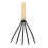 Garten-Handrechen, 5 Stahlzinken, Holzgriff, 3