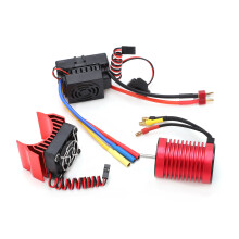 Waterproof F540 3300KV 4-Pole Brushless Motor & 60A ESC Set for 1/10 RC Car