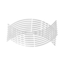 Decorative Wheel Stickers For Yamaha Motorcycle 17/18 Inch Reflective Silver Rim Stripe Hub Decals