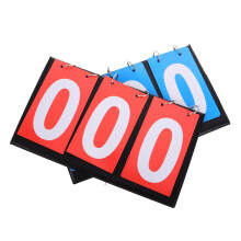 Scoreboard Portable Dual-Sided Flip Design For Basketball Table Tennis Foosball Three-Score Counter With Base