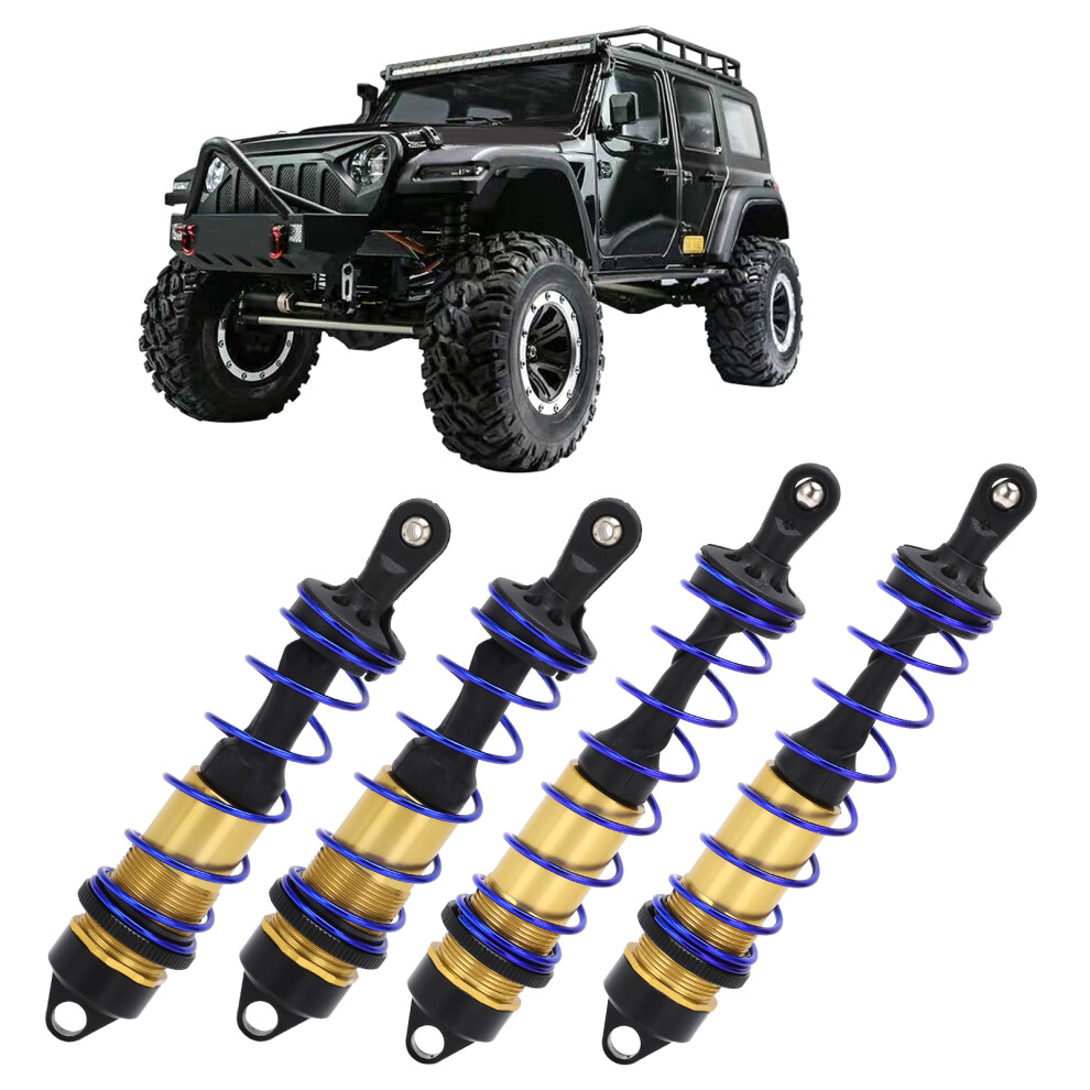 4-Pack Aluminum Shock Absorbers For 1/8 Rc Cars, 120Mm/140Mm, Gold 4601358339789