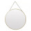 (Black) 30cm Gold or Black Round Hanging Wall Mirror Decor Elegant 3