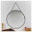 (Black) 30cm Gold or Black Round Hanging Wall Mirror Decor Elegant 6