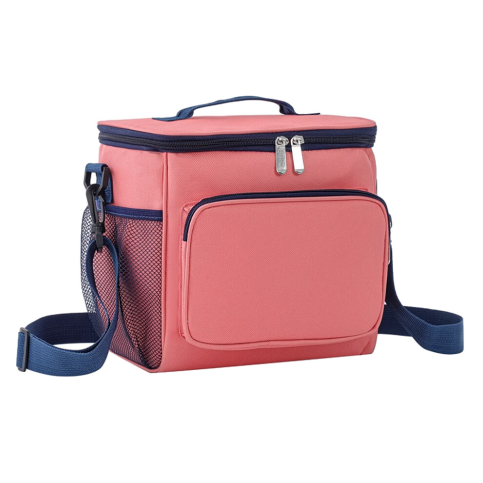 (Pink) Insulated Lunch Bag With Oxford Fabric Ensures Durability And-image-OPC-PMRWN82-NEW