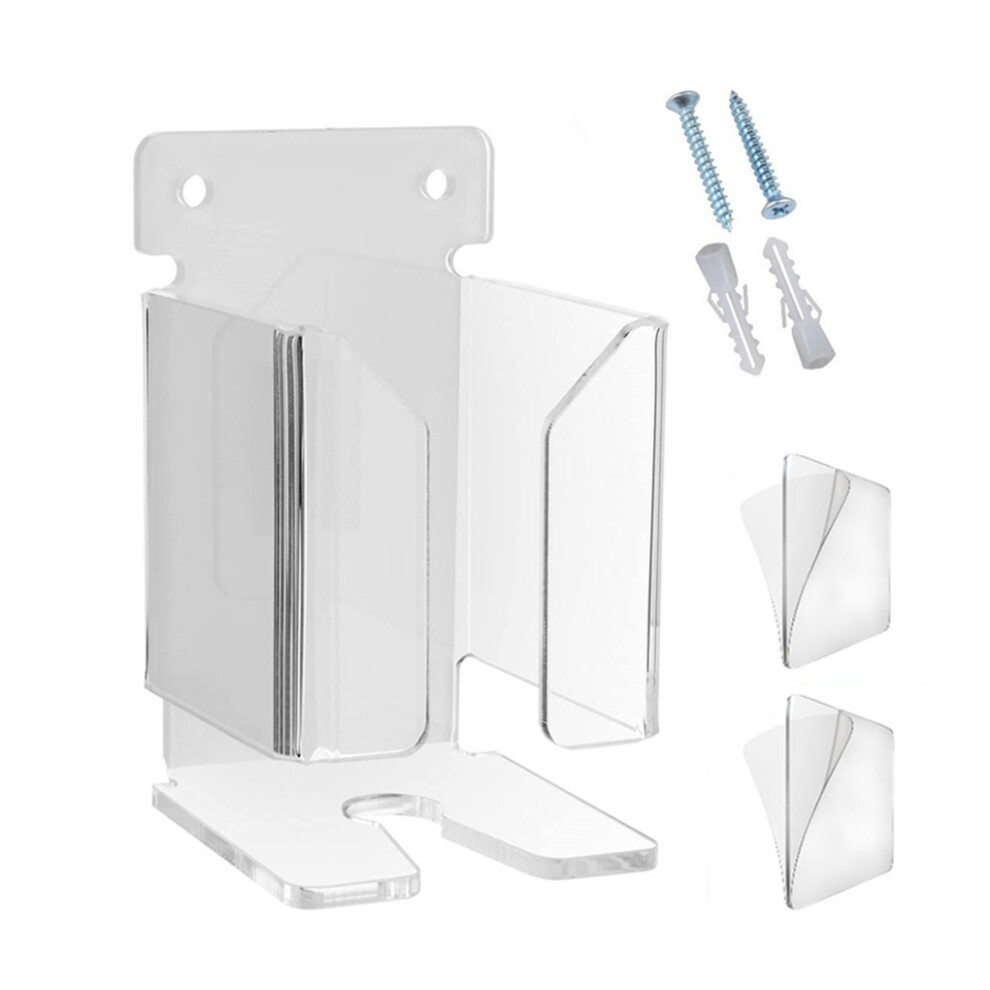 Black (Clear) Space-Saving Shaver Hanger Effortlessly Shaving Area Tidy Easy