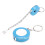 Mini Colored Soft Tape Measure Keychain 1m Retractable Ruler Blue 15