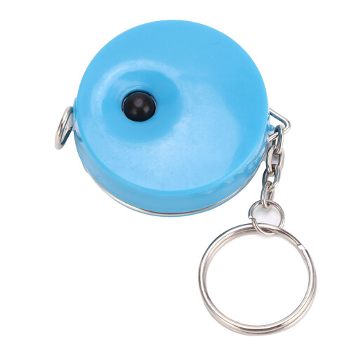 Mini Colored Soft Tape Measure Keychain 1m Retractable Ruler Blue 2