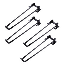 4Stk Eisen Klappbare Tischbeine Schwarz Für Schreibtisch Und Möbel