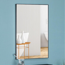 (Default) AceHome Wall Mirror for Bathroom Modern Aluminium Alloy Frame Rectangle Mirror Decor