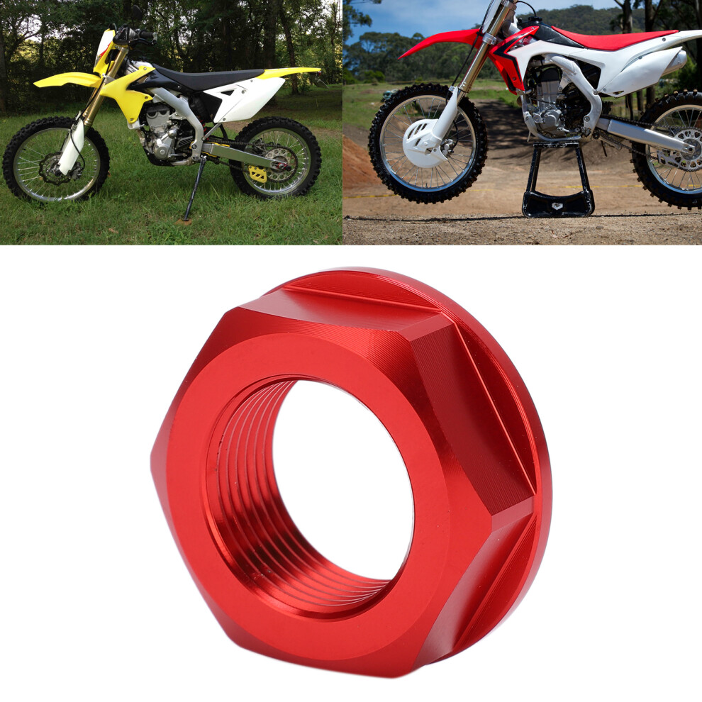 Motorcycle Rear Axle Nut M22x1.5 Aluminium Fit For Kawasaki Kx125 Red 4631358343066