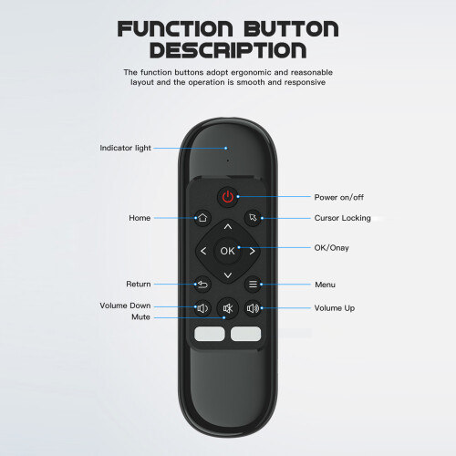 Smart Wireless Air Mouse Remote Control 2.4G Keyboard for Android TV & Mini PC 2