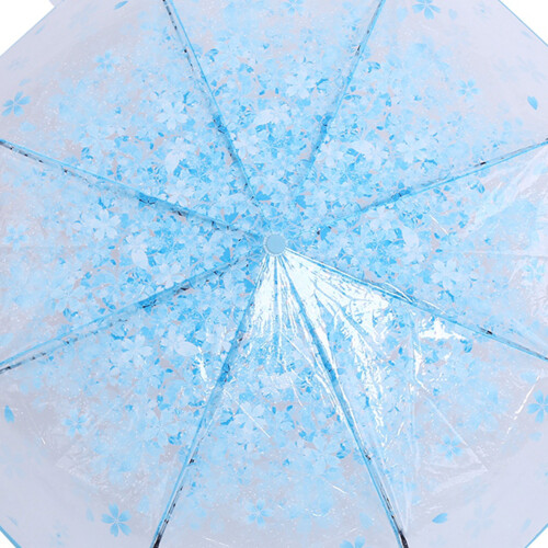 Blauer Kirschblüten-Transparent Fal Umbrella Mode 1 Stück 2