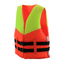 Children's Life Vest for Swimming & Boating, Orange & Light Yellow