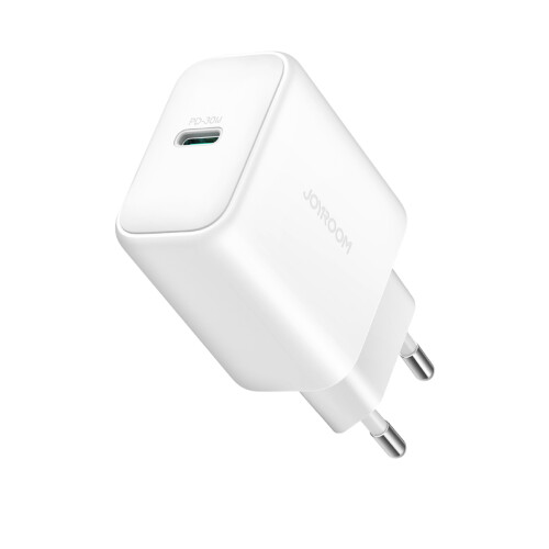 Cargador de pared Joyroom USB-C PD de 30 W con cable USB-C - Blanco 1