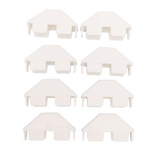 8 Stück weiße Lattenzaunkappe, regenfeste,
