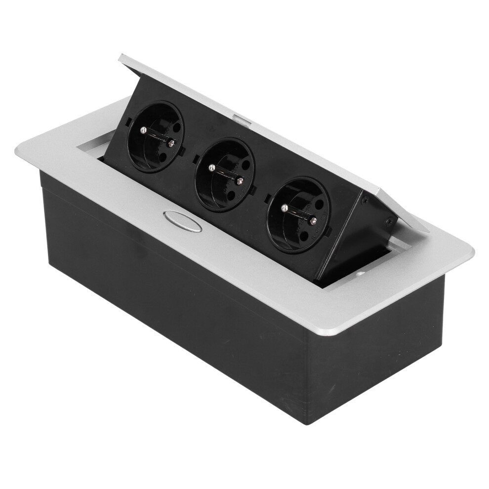 Durable 3-Outlet Floor Socket - High Temperature Resistance 16A/10A 9381358351329