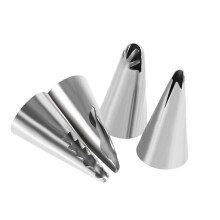 7 Pcs Stainless Steel Cake Icing Nozzles Set, 3.8cm, Silver