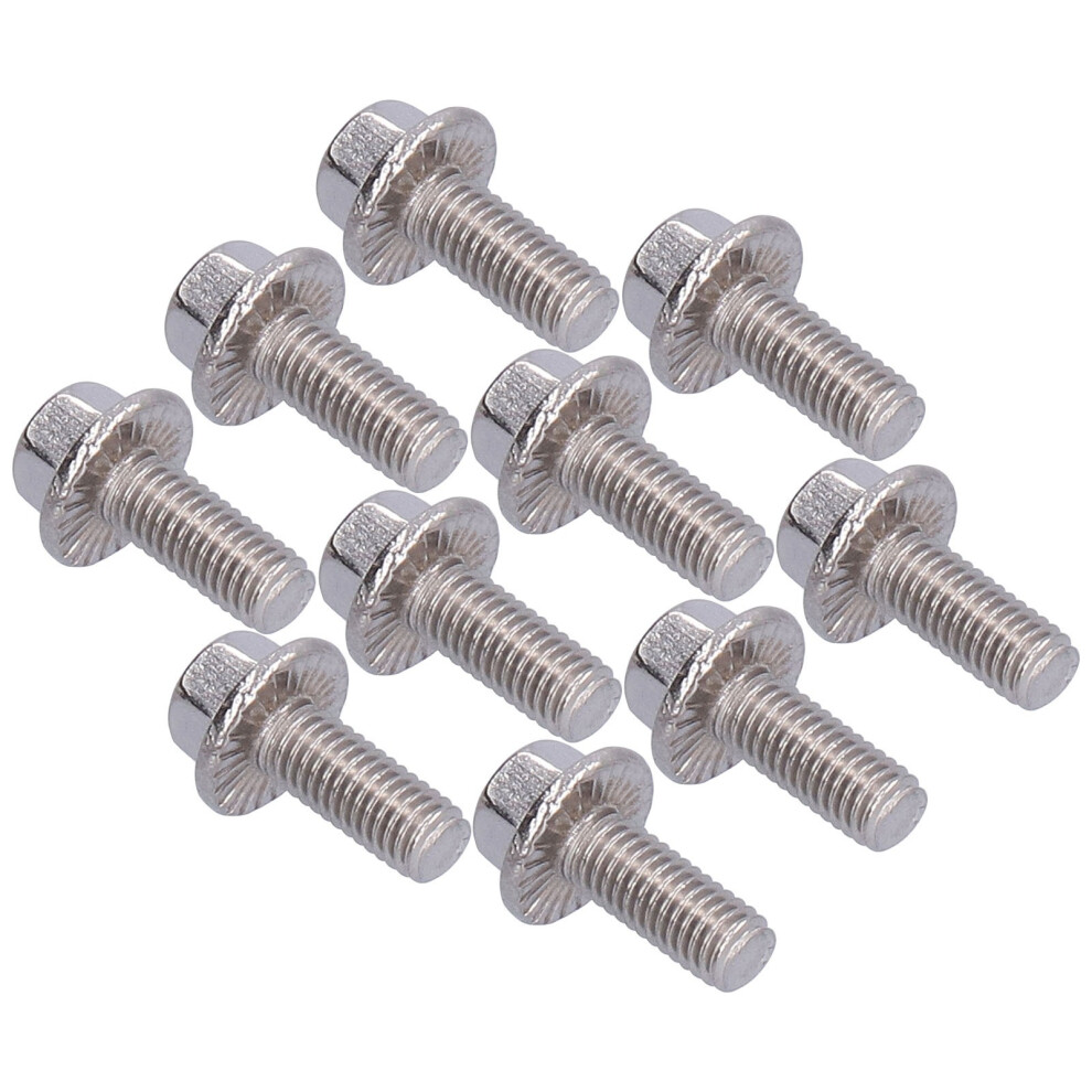 Premium 10Pcs M5 Stainless Steel Flanged Hex Head Bolts Screws 12-40Mm 4171358351529