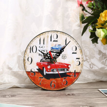 Kreative Vintage-Holzuhr Wanduhr 12cm Zuhause Büro Dekor
