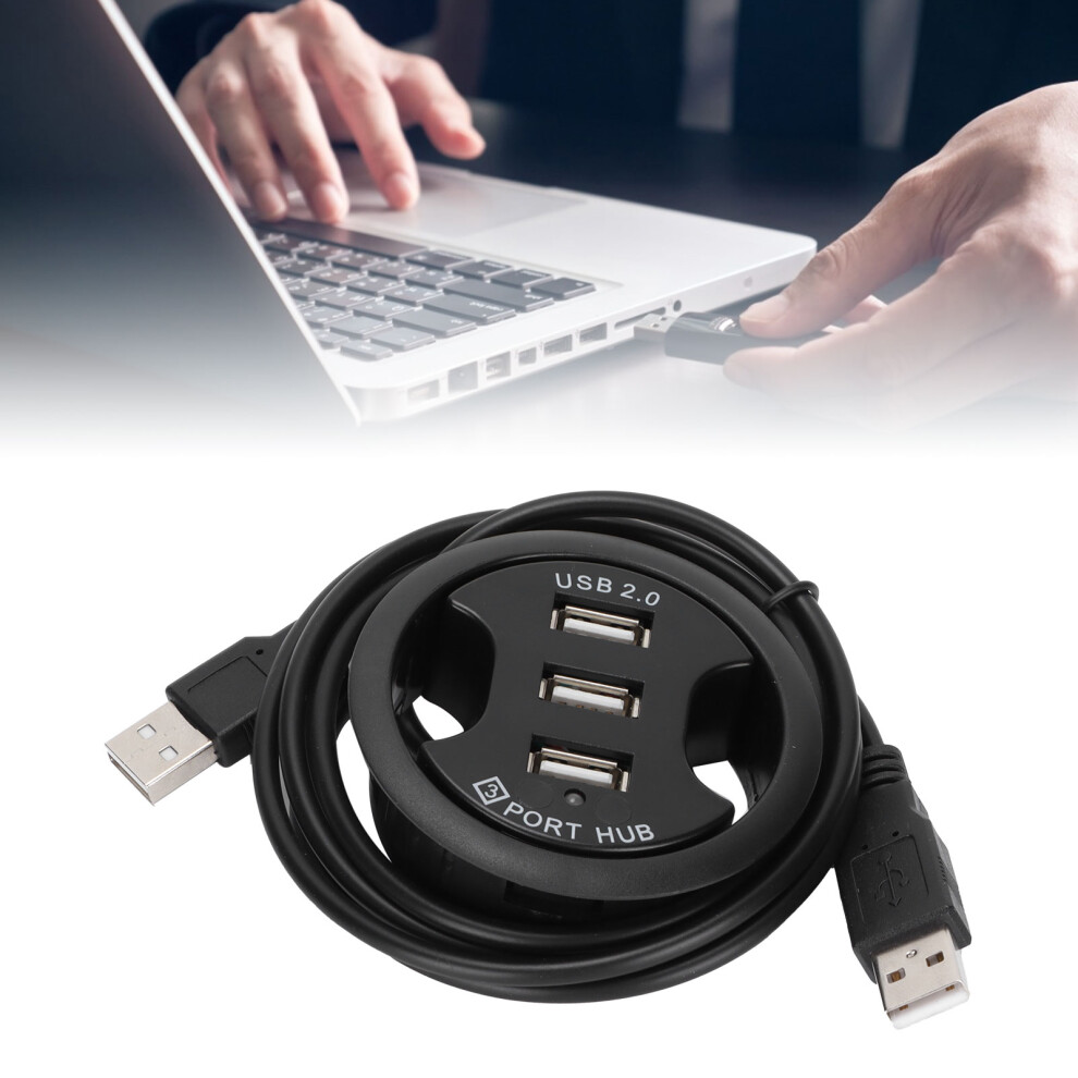 Usb2.0 3 Port Hub Round Shape Desktop Docking Station No Power Adapter 9371358358251