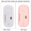 Mouse wireless mini sottile Smart 800-1600dpi Rosa 6