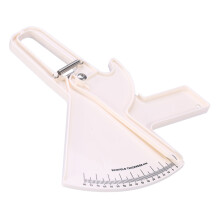 Frauen Männer Körperfettkalibrator, Hautfaltenmessgerät, Weiß, 0-80 mm