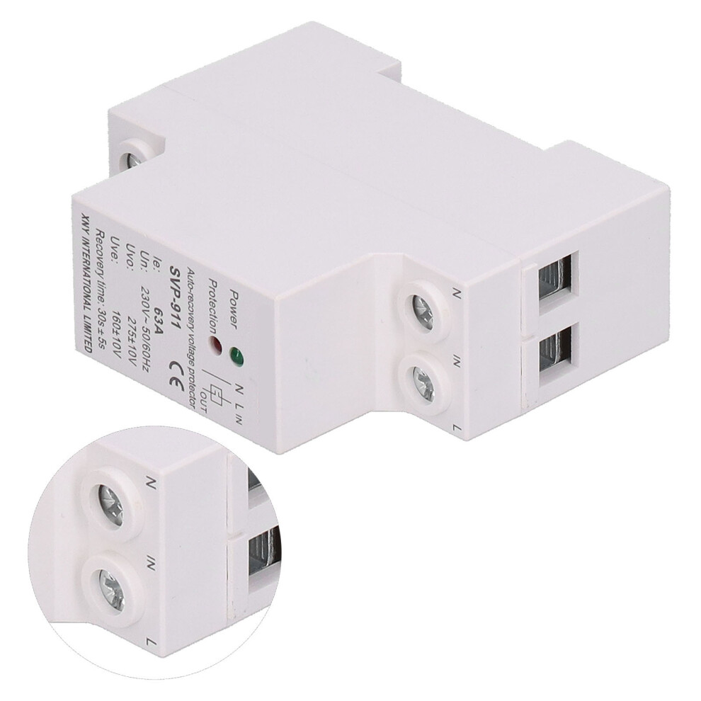 Svp911 Single-Phase Voltage Protection Relay 63A Din Rail Compact 6941358360528